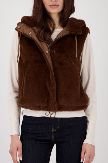 Monari Whisky Faux Fur Gilet