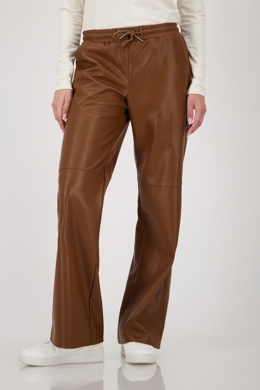 Monari Whisky Faux Leather Trousers