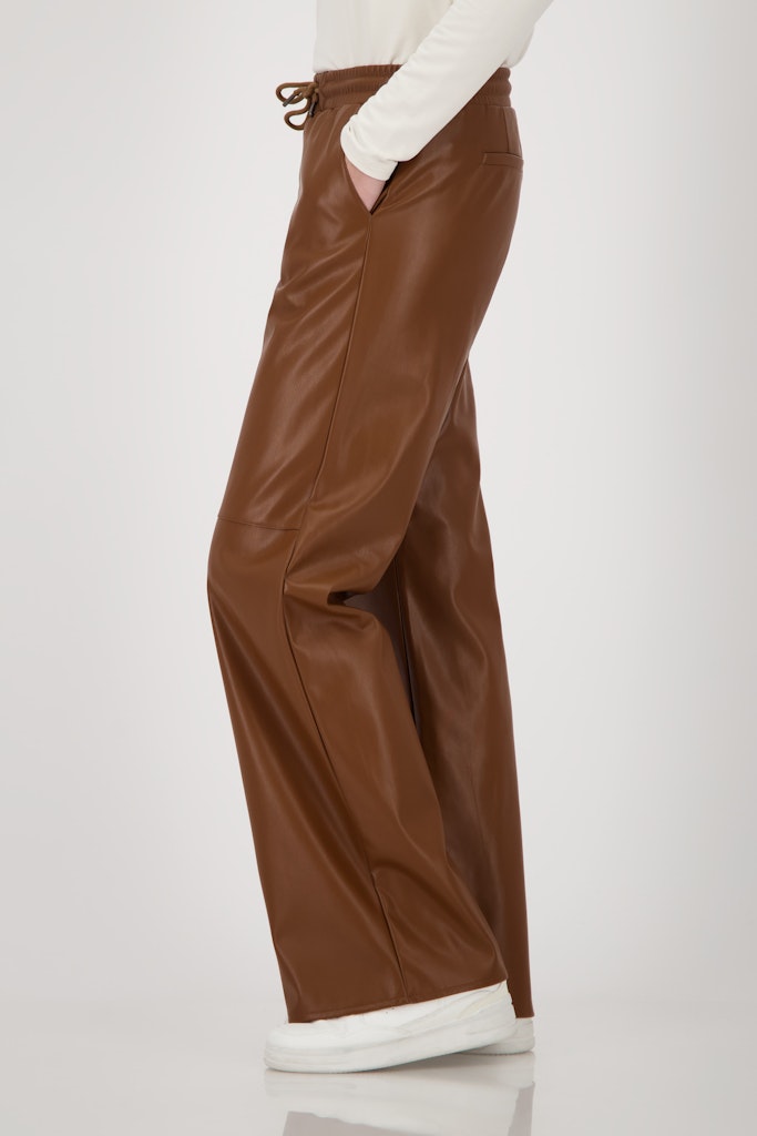 Monari Whisky Faux Leather Trousers