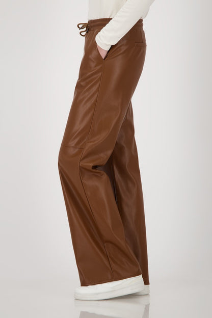 Monari Whisky Faux Leather Trousers
