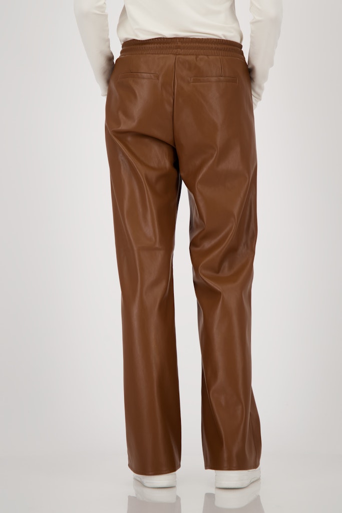 Monari Whisky Faux Leather Trousers