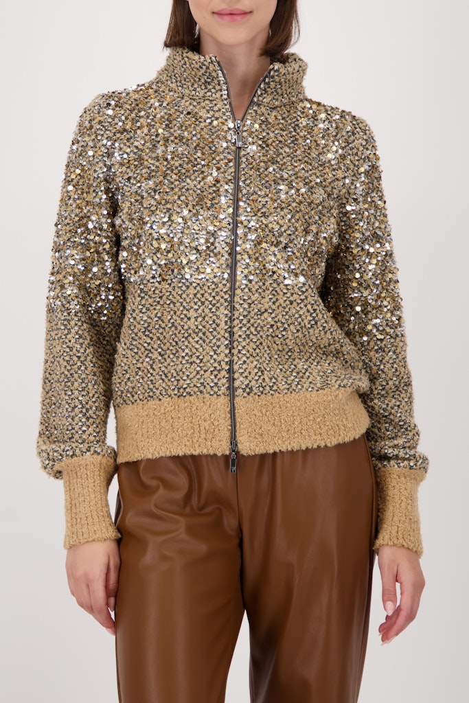 Monari Cognac Sequin Jacket