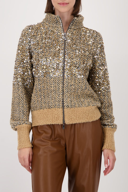 Monari Cognac Sequin Jacket