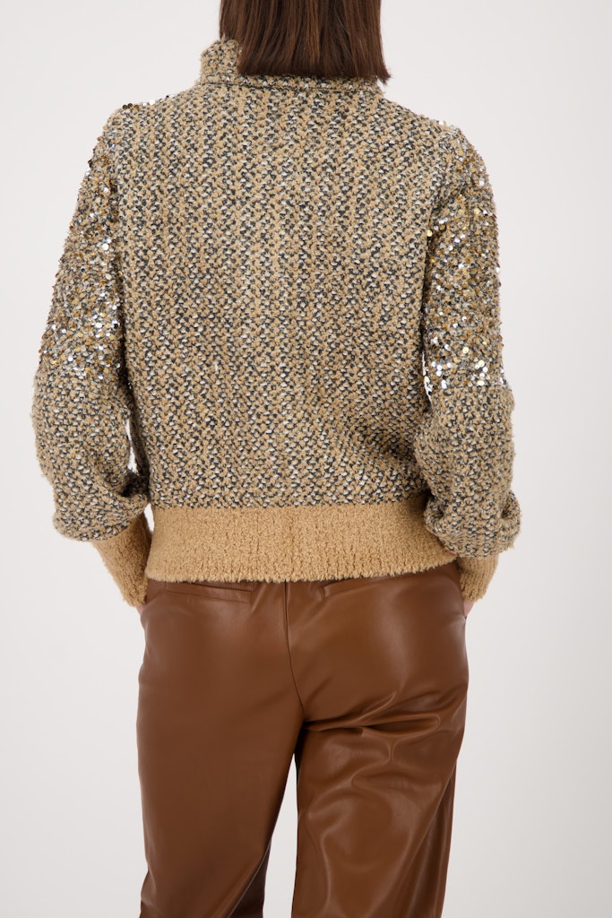 Monari Cognac Sequin Jacket