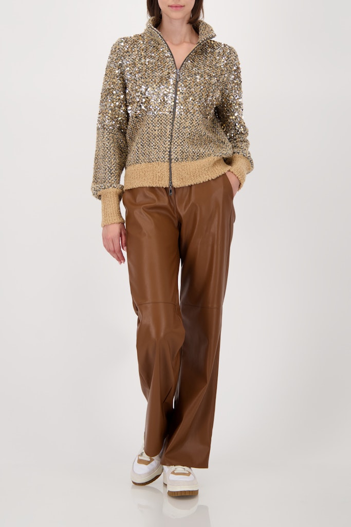 Monari Cognac Sequin Jacket