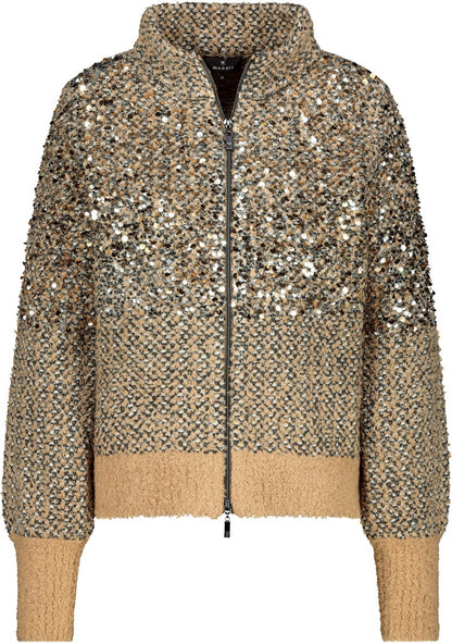 Monari Cognac Sequin Jacket