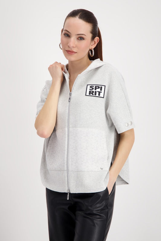 Monari Grey Short Sleeve Hoodie