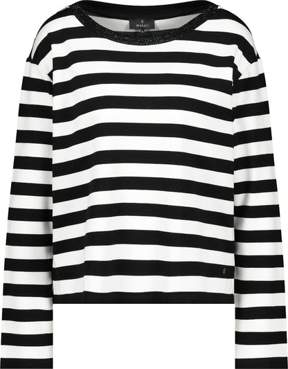 Monari Black Striped Top