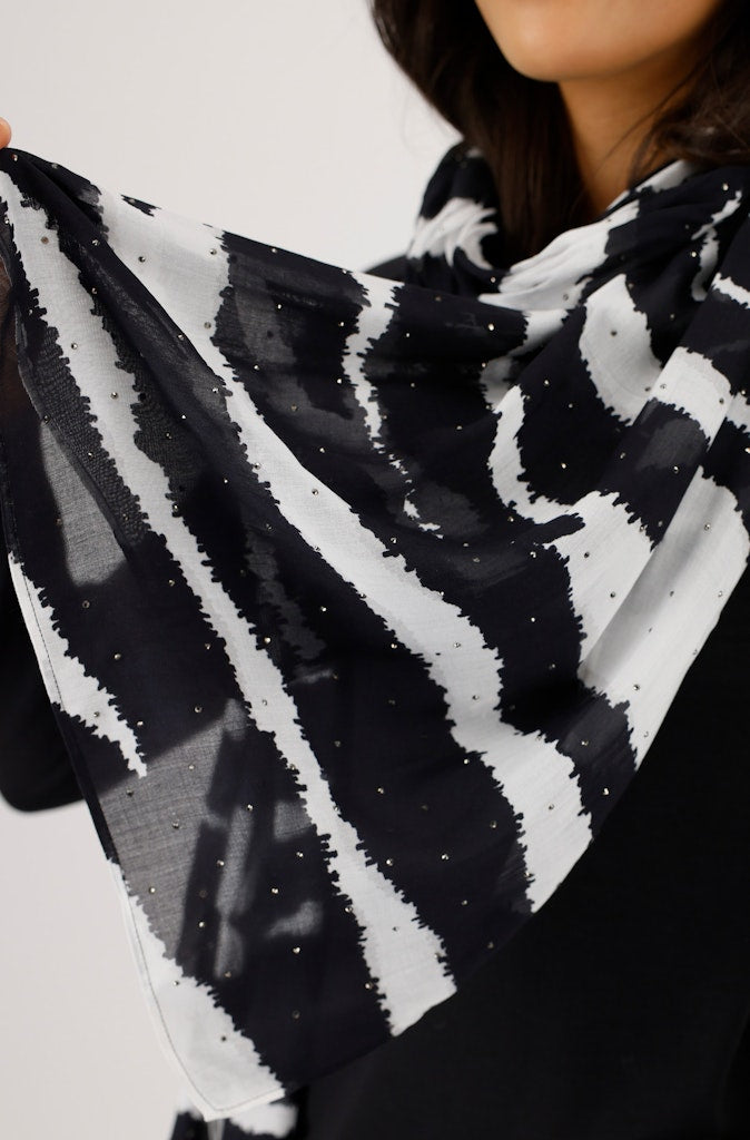 Monari Zebra Print Scarf