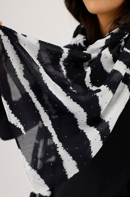 Monari Zebra Print Scarf