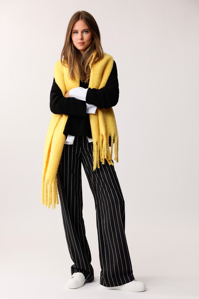 Monari Black Striped Trousers