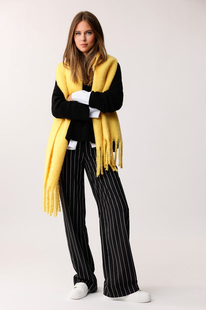 Monari Black Striped Trousers