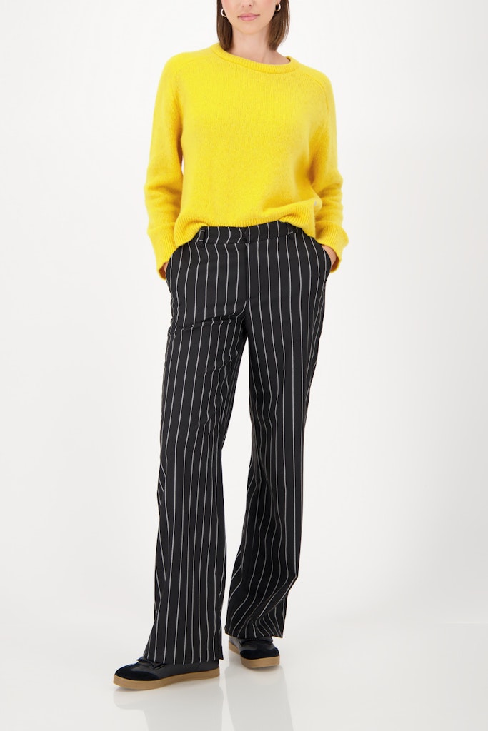 Monari Black Striped Trousers