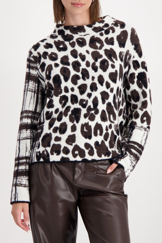 Monari Fluffy Mix Print Pullover