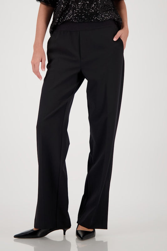 Monari Black Straight Leg Trousers