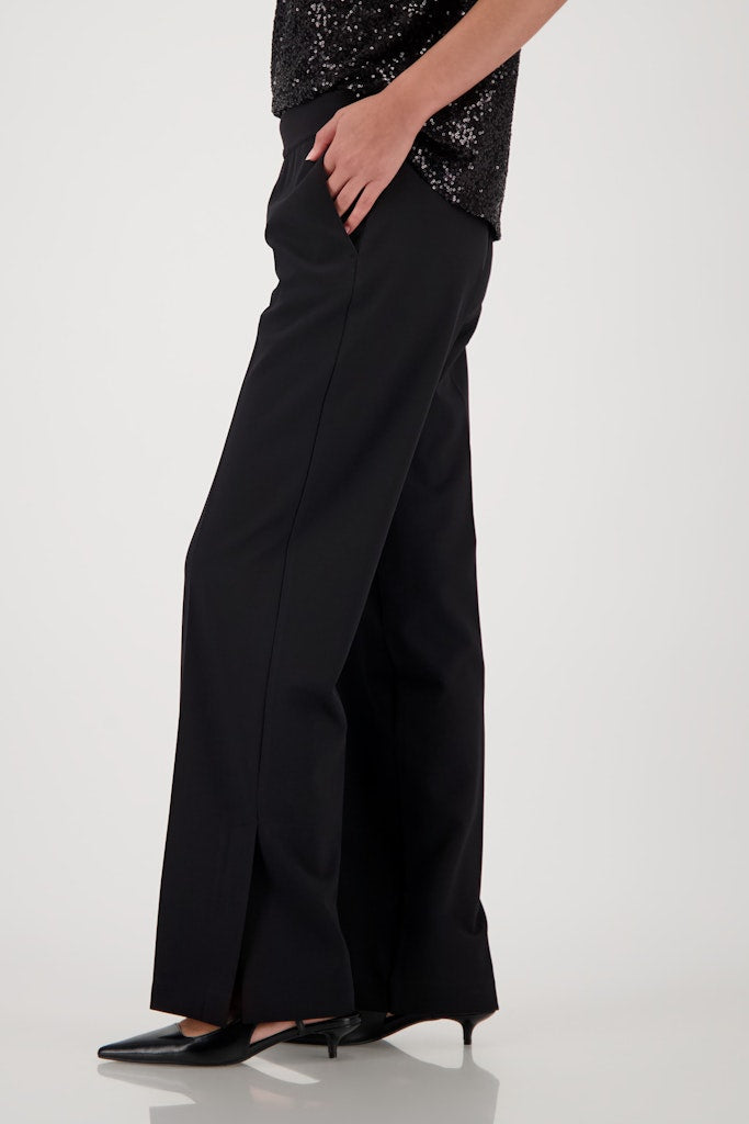 Monari Black Straight Leg Trousers
