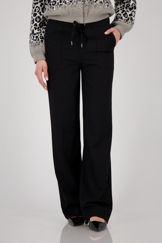 Monari Black Wide Leg Trousers