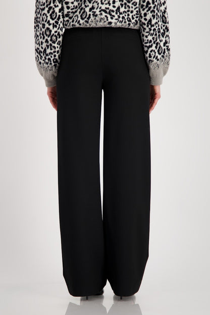 Monari Black Wide Leg Trousers