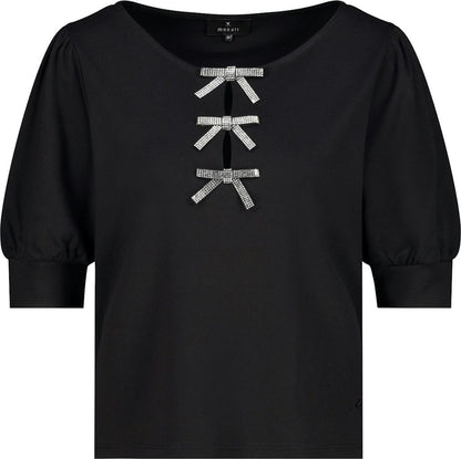 Monari Black Short Sleeve Sweater