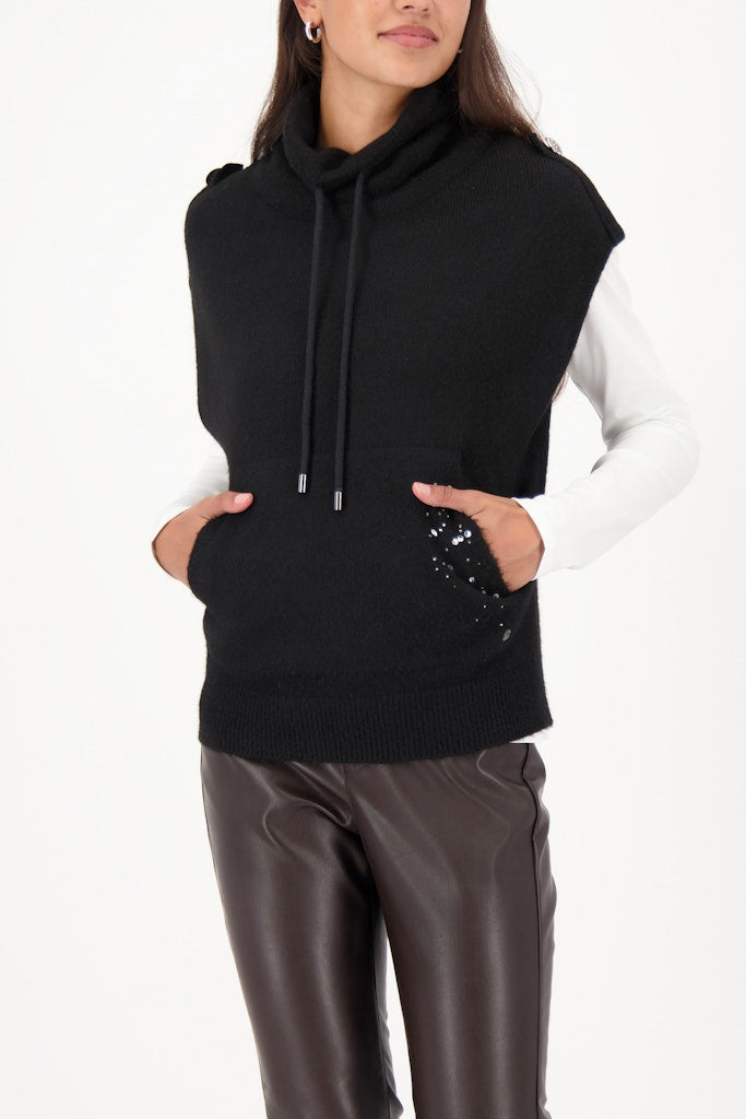 Monari Black Sleeveless Vest