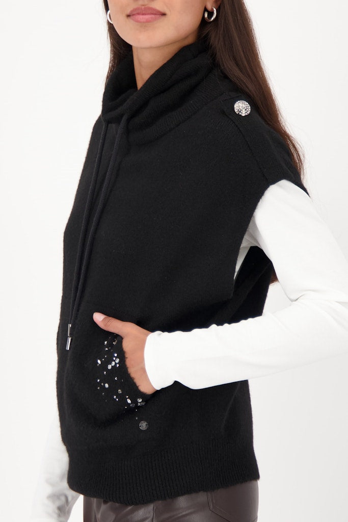 Monari Black Sleeveless Vest