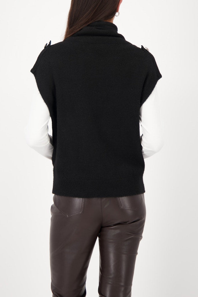 Monari Black Sleeveless Vest