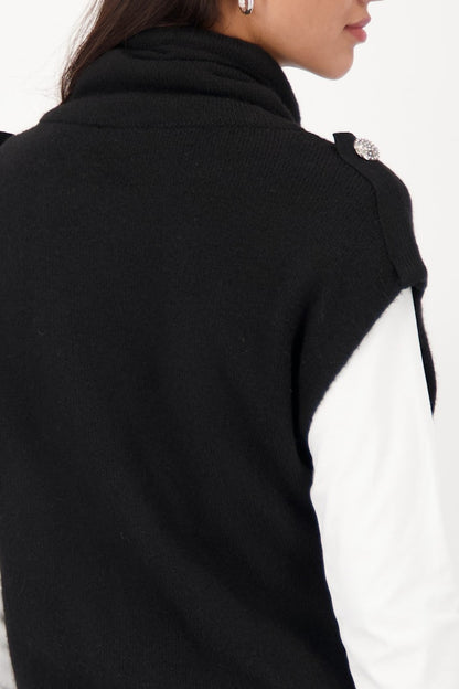 Monari Black Sleeveless Vest