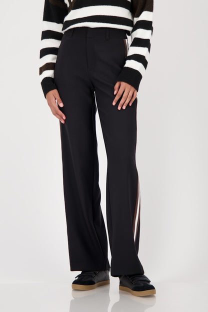 Monari Black Side Stripe Trousers