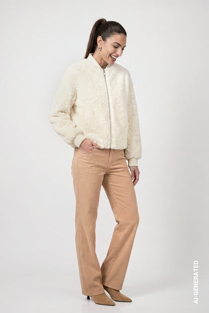 Monari Faux Fur Bomber Jacket