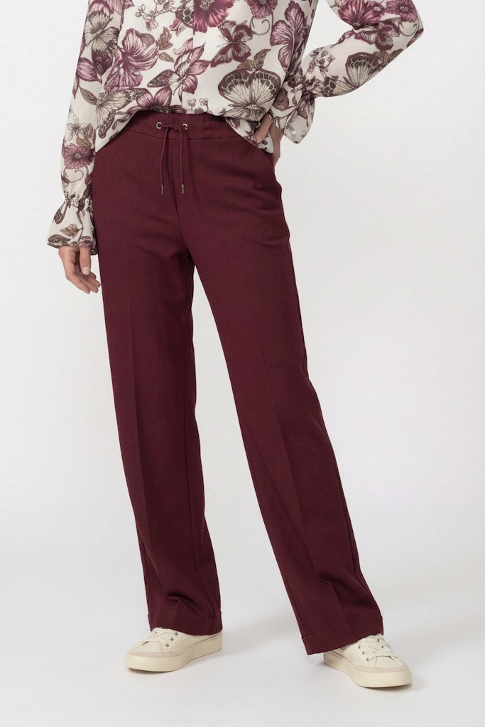 Monari Dark Bordeaux Wide Leg Jogger