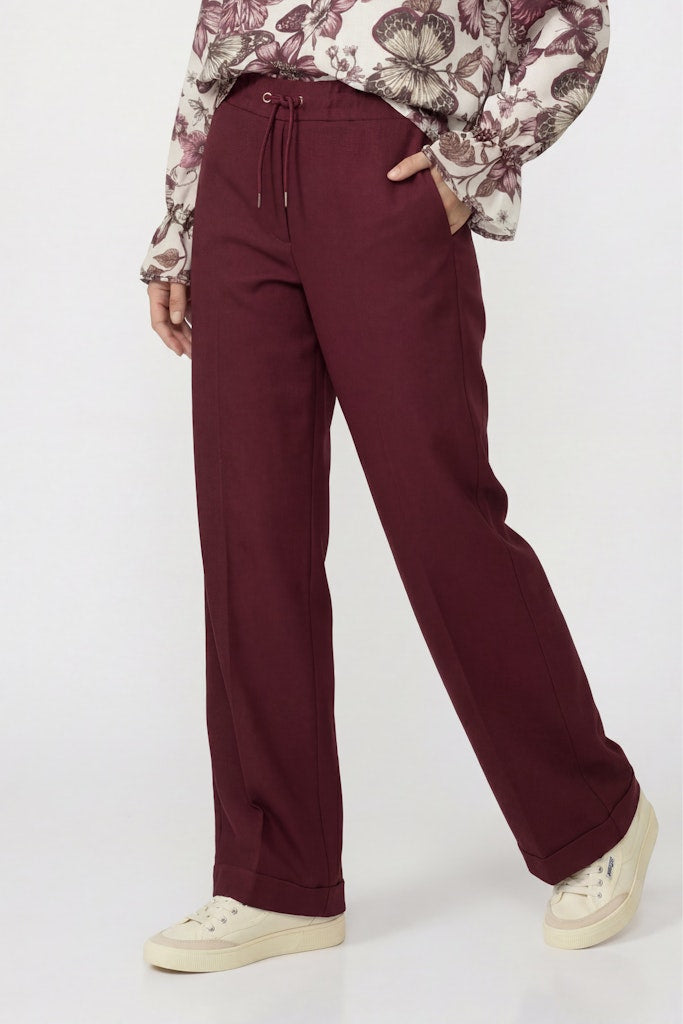 Monari Dark Bordeaux Wide Leg Jogger