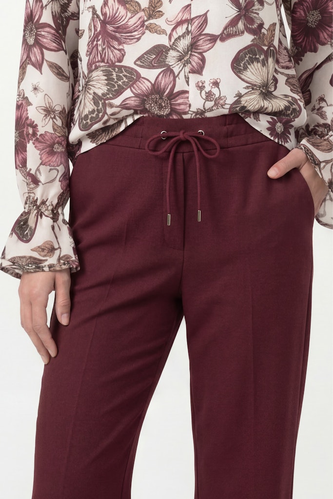 Monari Dark Bordeaux Wide Leg Jogger