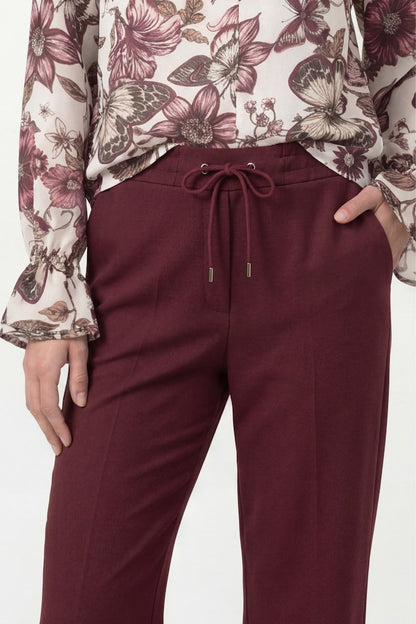 Monari Dark Bordeaux Wide Leg Jogger