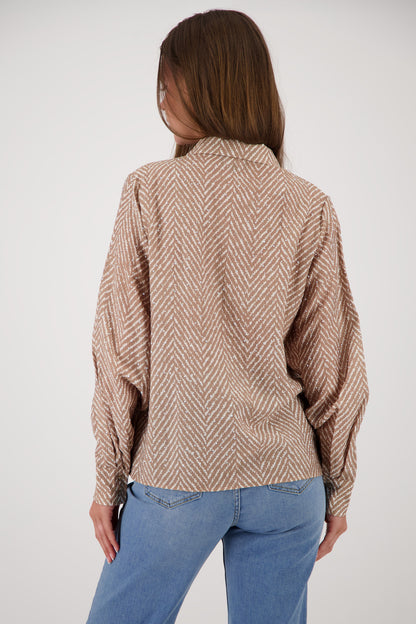 Monari Herringbone Print Blouse