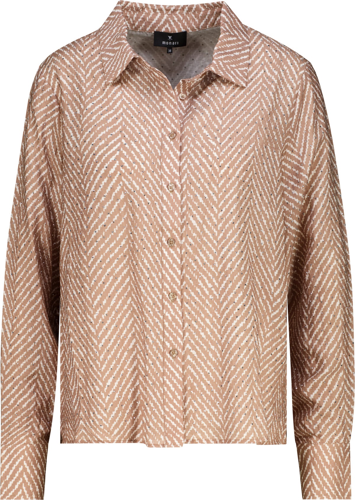 Monari Herringbone Print Blouse