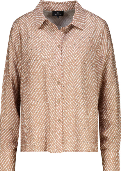Monari Herringbone Print Blouse