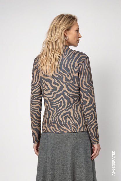 Monari Zebra Print Top