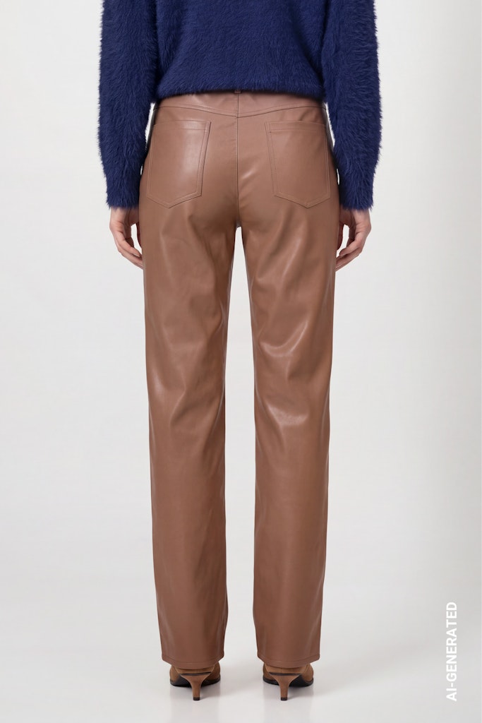 Monari Tiramisu Faux Leather Trousers