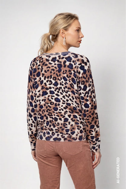 Monari Leopard Print Pullover