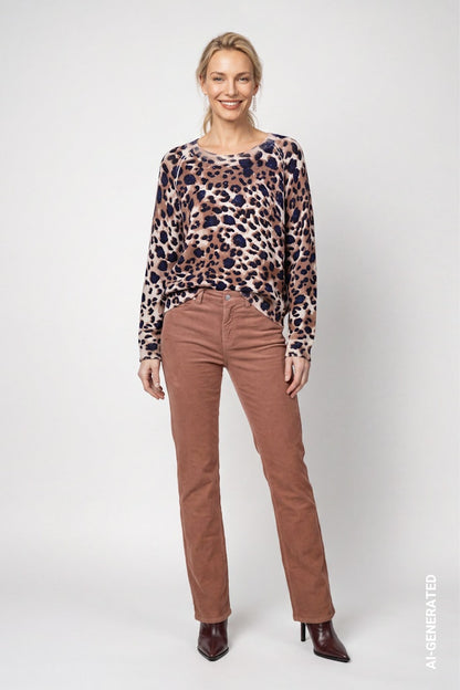 Monari Leopard Print Pullover
