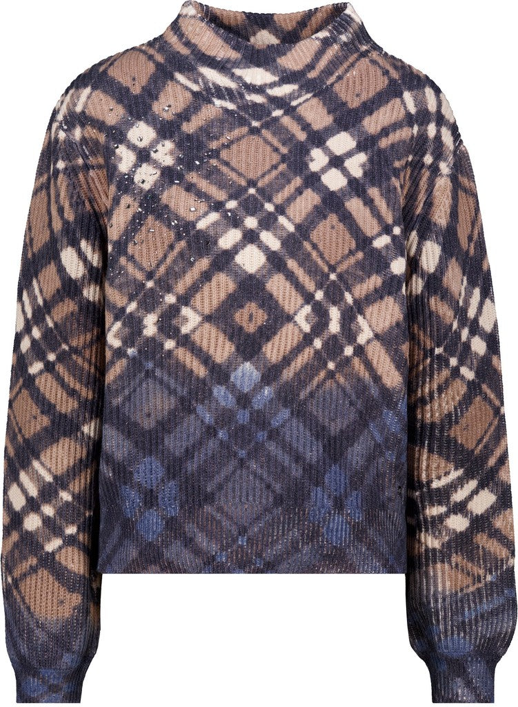 Monari Plaid Pattered Pullover