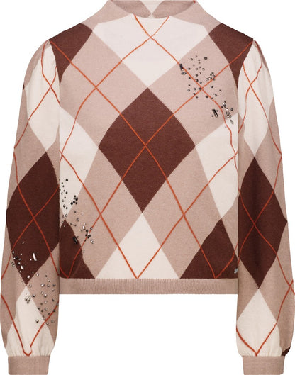 Monari Sesame Diamond Print Sweater
