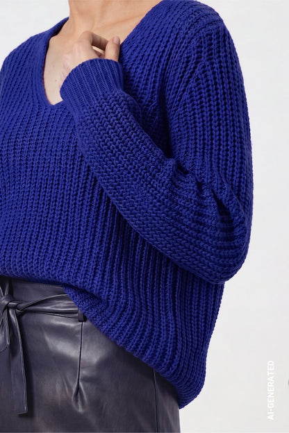 Monari Royal Blue Chenille Knit