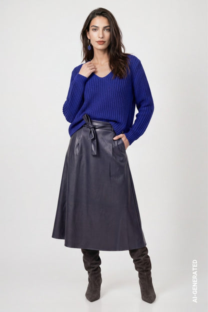 Monari Royal Blue Chenille Knit