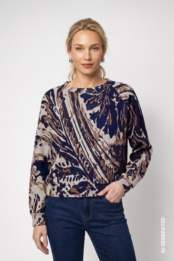 Monari Paisley Print Pullover