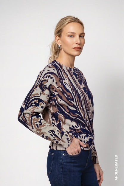 Monari Paisley Print Pullover