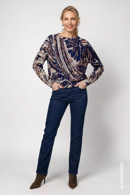 Monari Paisley Print Pullover