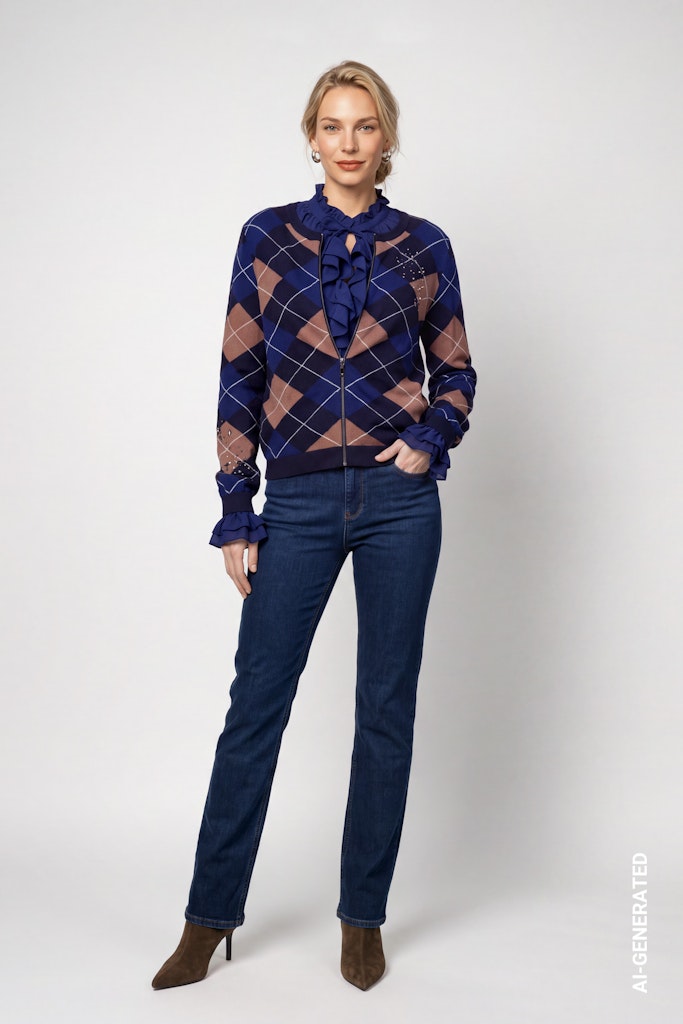Monari Diamond Print Cardigan