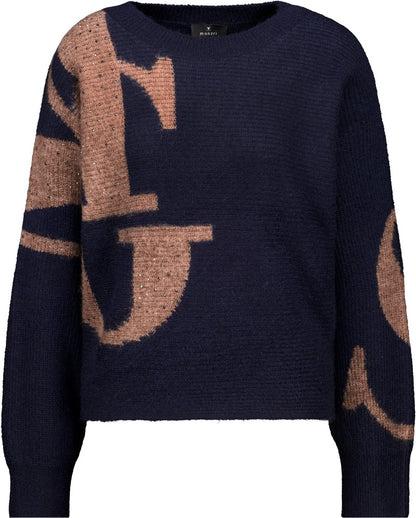 Monari Knitted Dark Blue Pullover