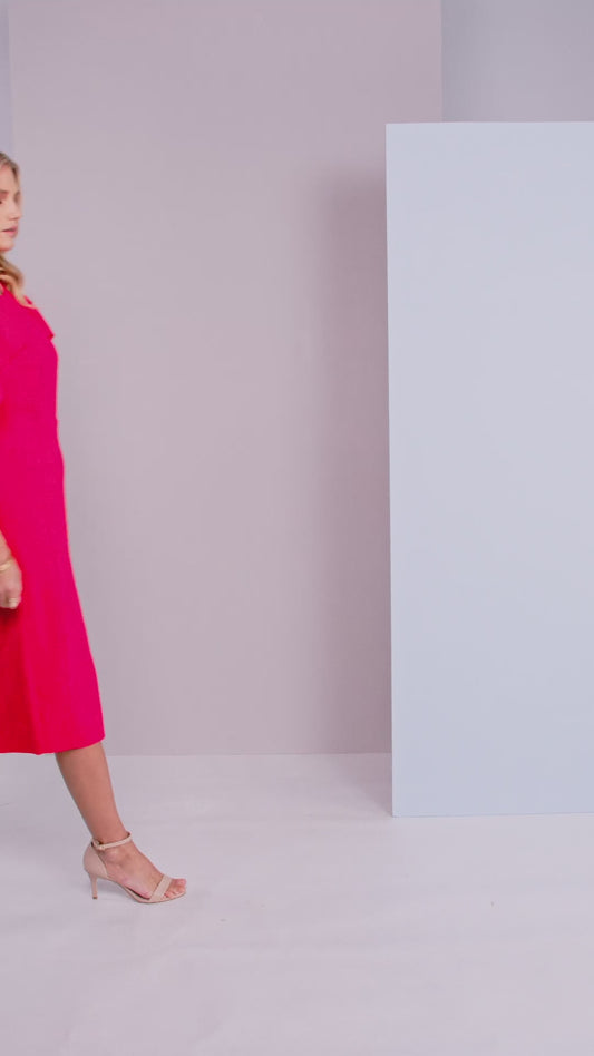 Kate Cooper Dress With Box Pleated Frill Effect Sleeve